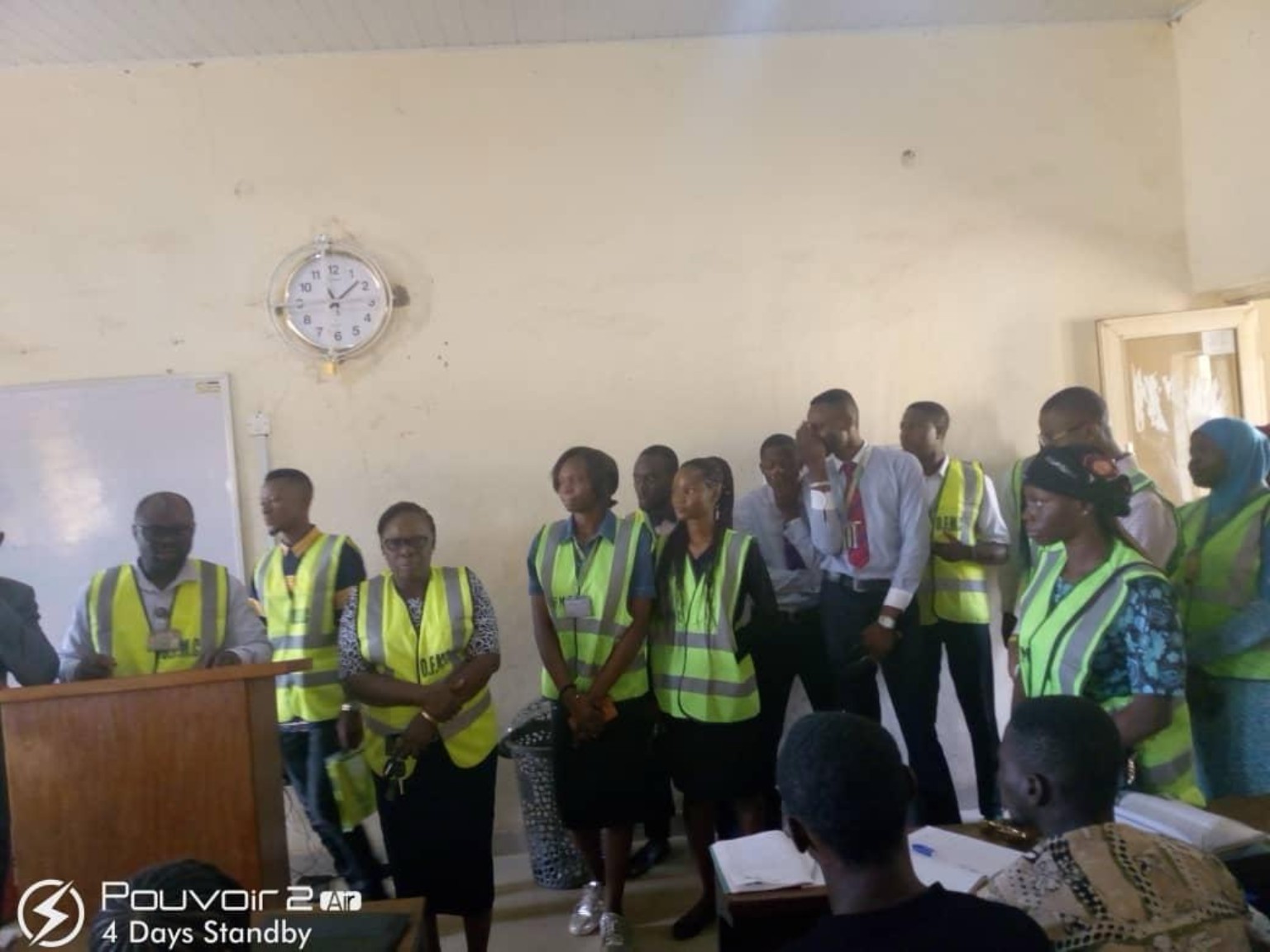 Community volunteers meeting indoors