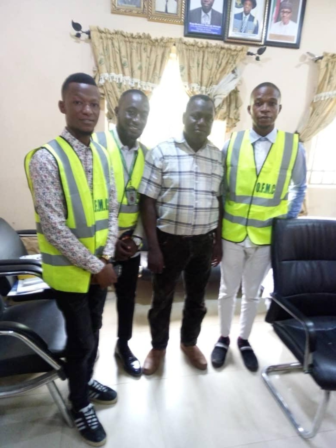 Community volunteers in a group photograph